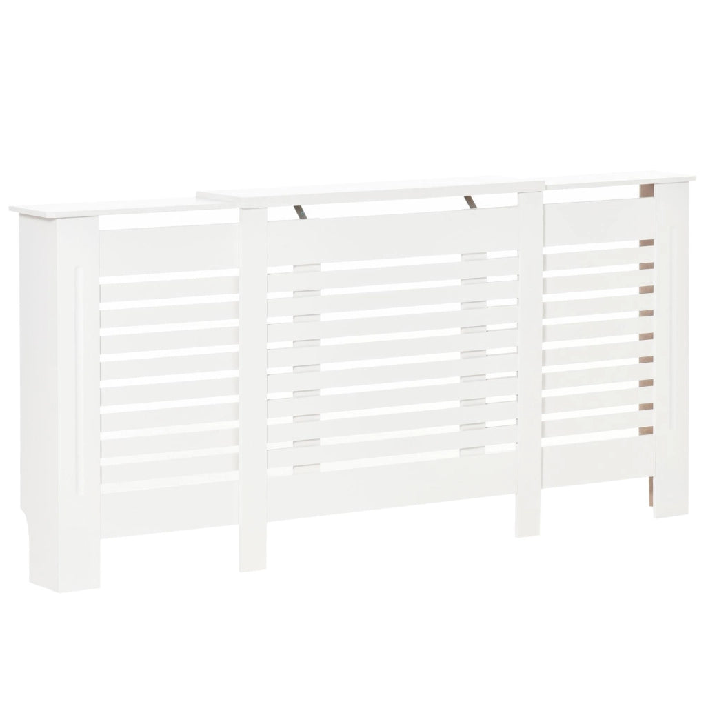 Copritermosifone Allungabile 140-202x19x82,5 cm in MDF Bianco
