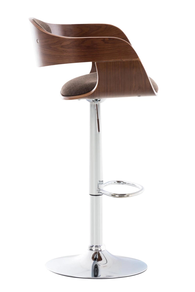 Sgabello cucina KINGSTON in tessuto Noce/marrone