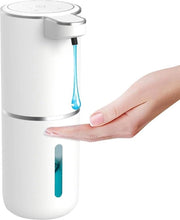 Dispensatore di sapone automatico da parete 380ml - dispensatore di sapone elettrico senza contatto - regolabile su 4 livelli - bianco - cucina e bagno
