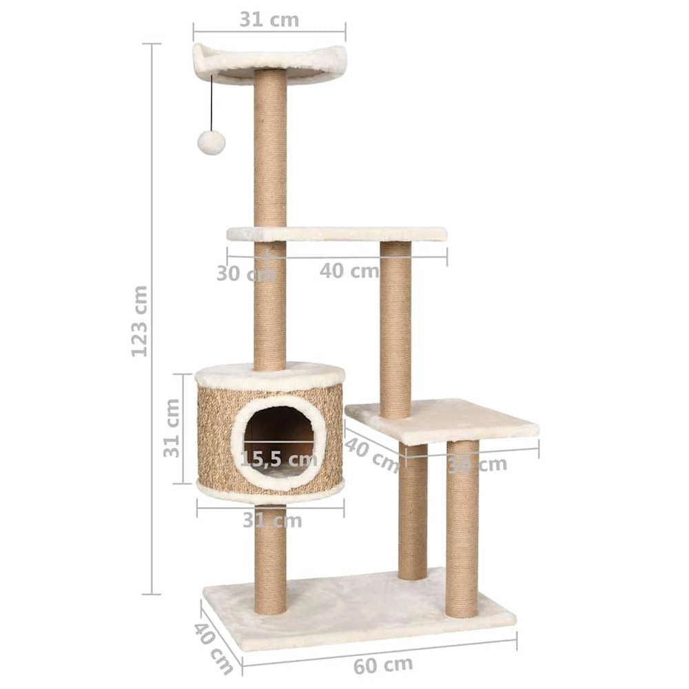 Cat Scratching Post 123 Cm Seagrass