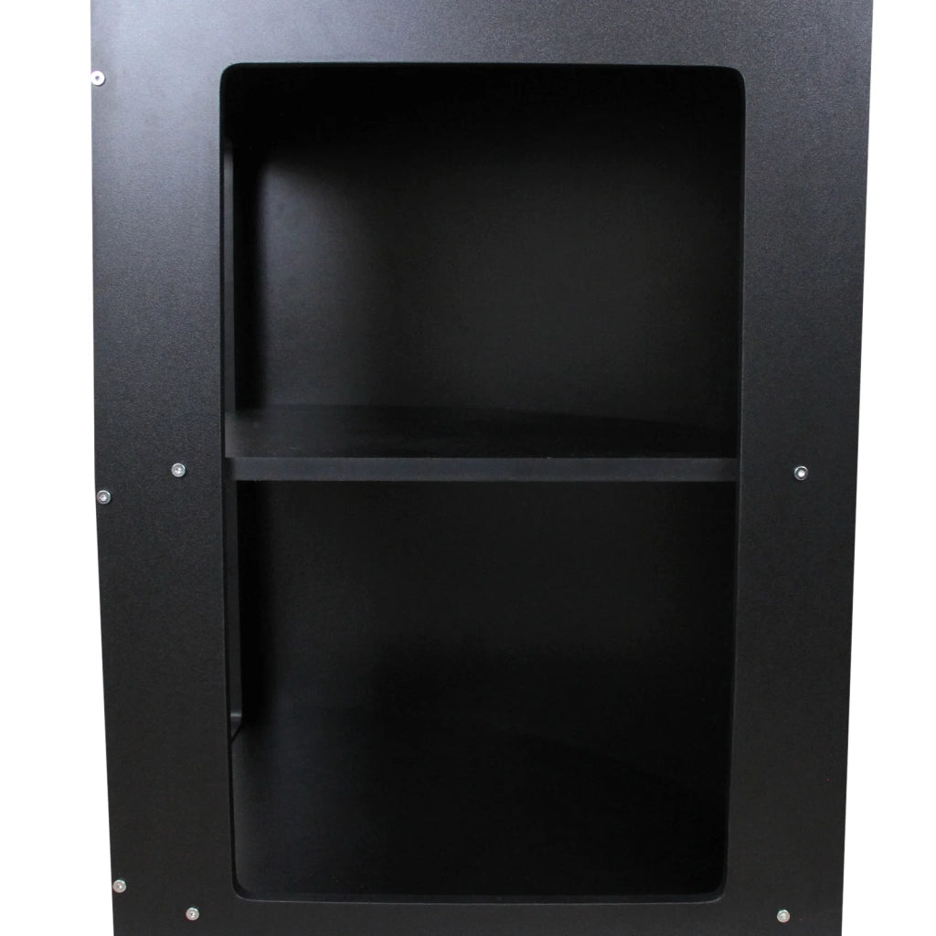 Bancone Angolare CM60 Nero – MDF con 2 Ripiani Interni