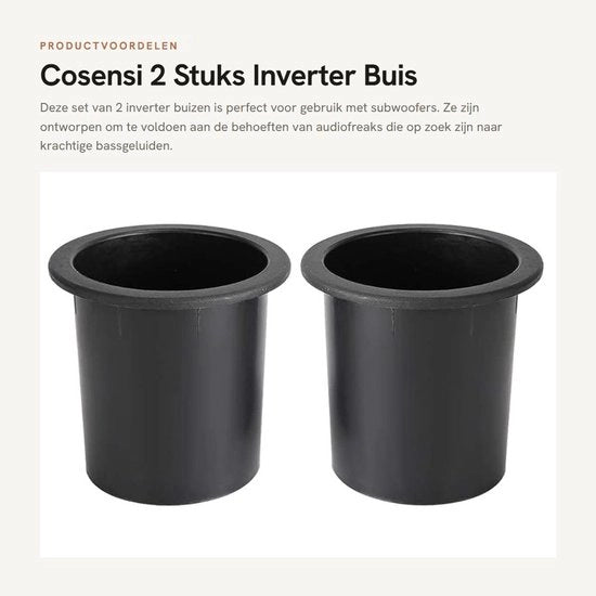 2 Pezzi di Tubo Inverter per Subwoofer Resistente ai Roditori Rete