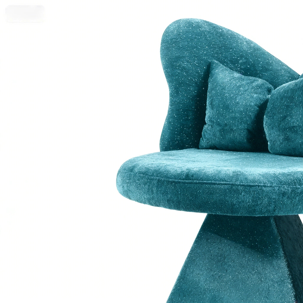 Sedia con Schienale a Farfalla Girevole ¨C MINIMAL ¨C Blu, Imbottita, Gambe in Metallo