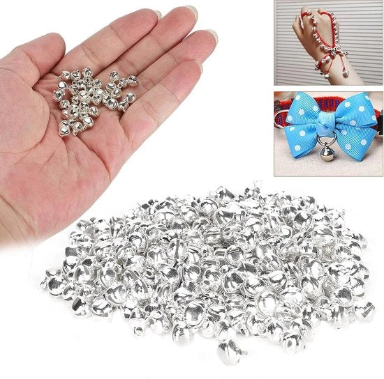 300 Pezzi di Campanelli Mini 6mm Piccole Campane in Acciaio in Argento per Oreficeria e Artigianato