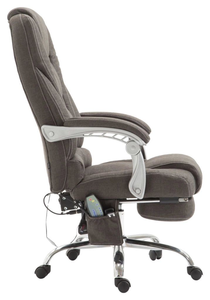 Sedia ufficio massaggiante Pacific in tessuto grigio scuro