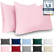 Coperta per cuscino 50x70 cm rinforzata cotone (lotto da 2) - Rosa - Tessuta a 57 fili/cm² - Dimensioni coperta 70x50 cm - Certificato Oeko Tex - Modello non specificato
