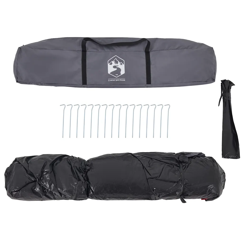 Tenda Familiare 7 Persone Grigio e Arancione a Rilascio Rapido 4004218