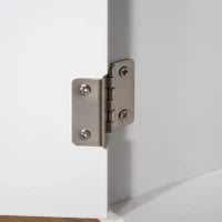 Mobile per Lettiera Gatti in Legno con 2 Ante e Apertura Laterale con Tiragraffi, Bianco