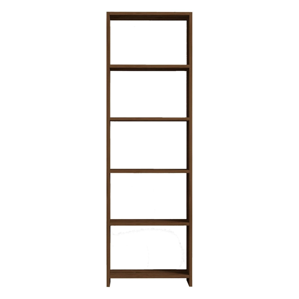Biblioteca Burcei, Libreria 5 Ripiani, 50x20x160h cm Marrone Noce