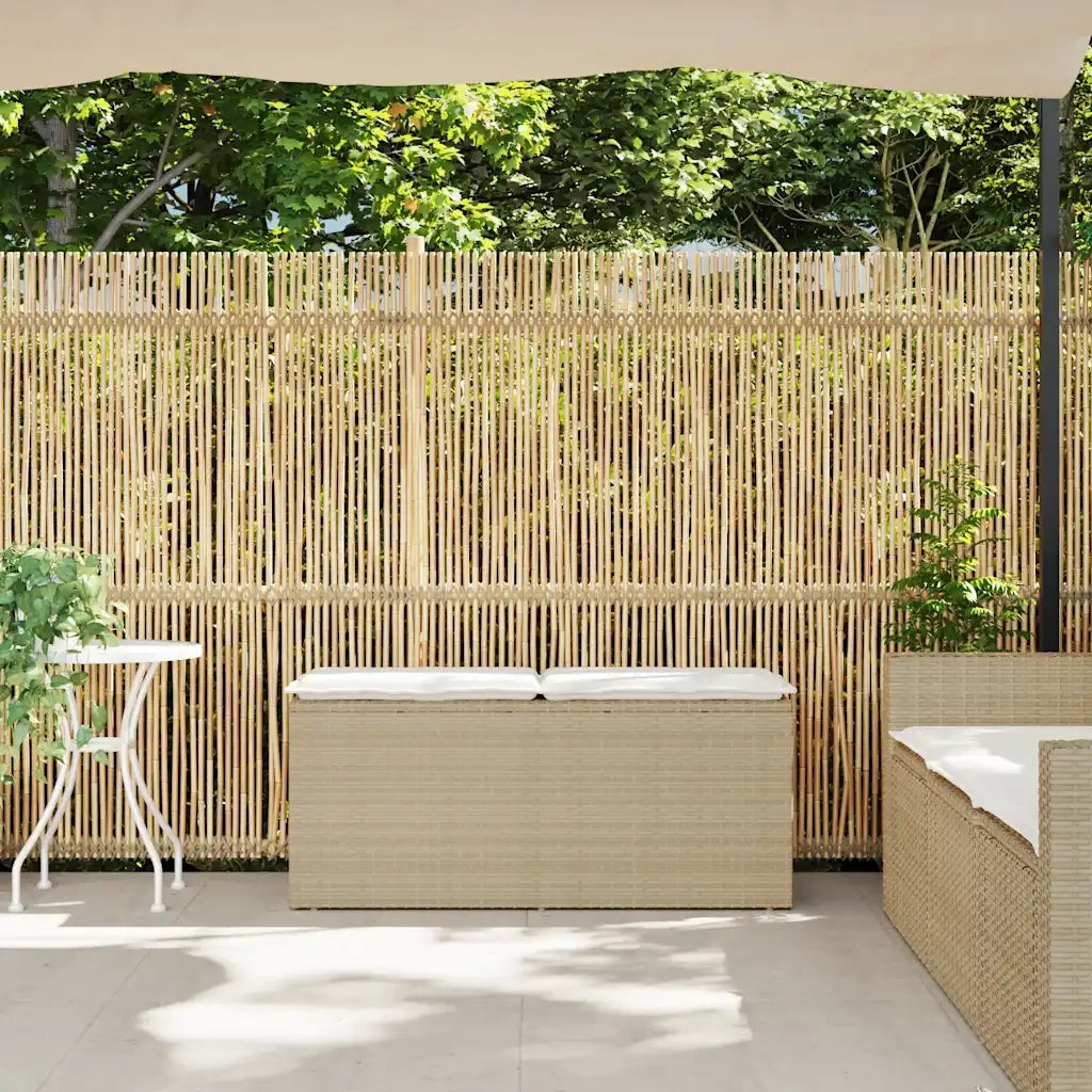 Panca da Giardino con Cuscino Beige 110x40x44 cm in Polyrattan 4104149