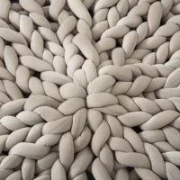 Cuccia per Cani e Gatti Rotonda, Rialzata e Lavabile in Cotone PP, Cuscino Imbottito, Φ93x15cm, Grigia