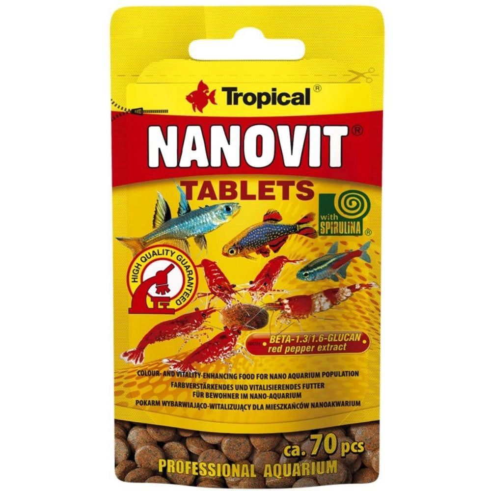 Tropical Nanovit Tablets 10gr/70pz - mangine base in tablet per piccoli pesci