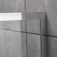 Porta Parete Doccia 140 cm 2 Ante Scorrevoli in Cristallo Trasparente 6mm H195 Bonussi Giuly