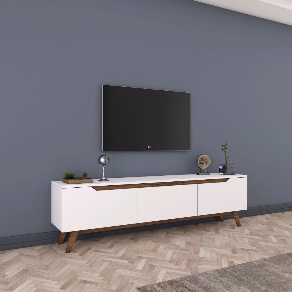 Porta TV in legno "Digi" - 180 x 35 x 48 cm - Marrone