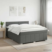 Letto box spring con materasso Grigio Scuro 160 x 200 cm 3451242