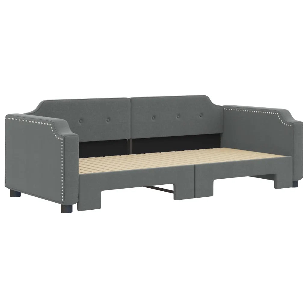 Divano Letto con Letto Estraibile-Sofa Letto-Daybed Grigio Scuro 90x200cm Tessuto 286552