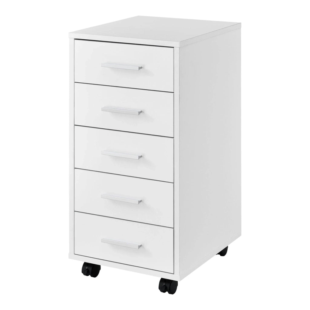 Mobiletto mobile con 5 cassetti in MDF 63 cm bianco 03_0001245