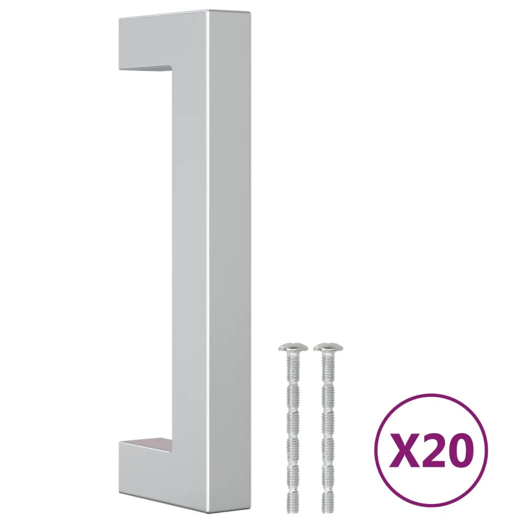 Maniglie per Mobili 20 pz Argento 96mm in Acciaio Inox CFW8610595