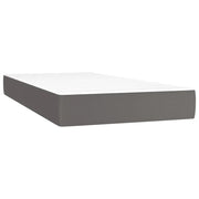 Materasso a Molle Insacchettate Rigidit¨¤ Media Grigio 100x200x20 cm in Similpelle