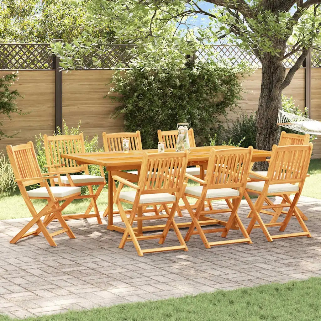 Sedia pieghevole con cuscino 8 pcs Bianco 49 x 57.5 x 92cm 3329131
