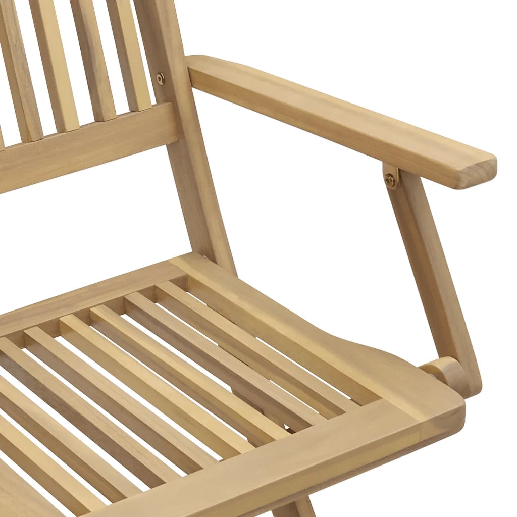 Sedie da Giardino Pieghevoli 8 pz Legno Massello di Acacia 3214231