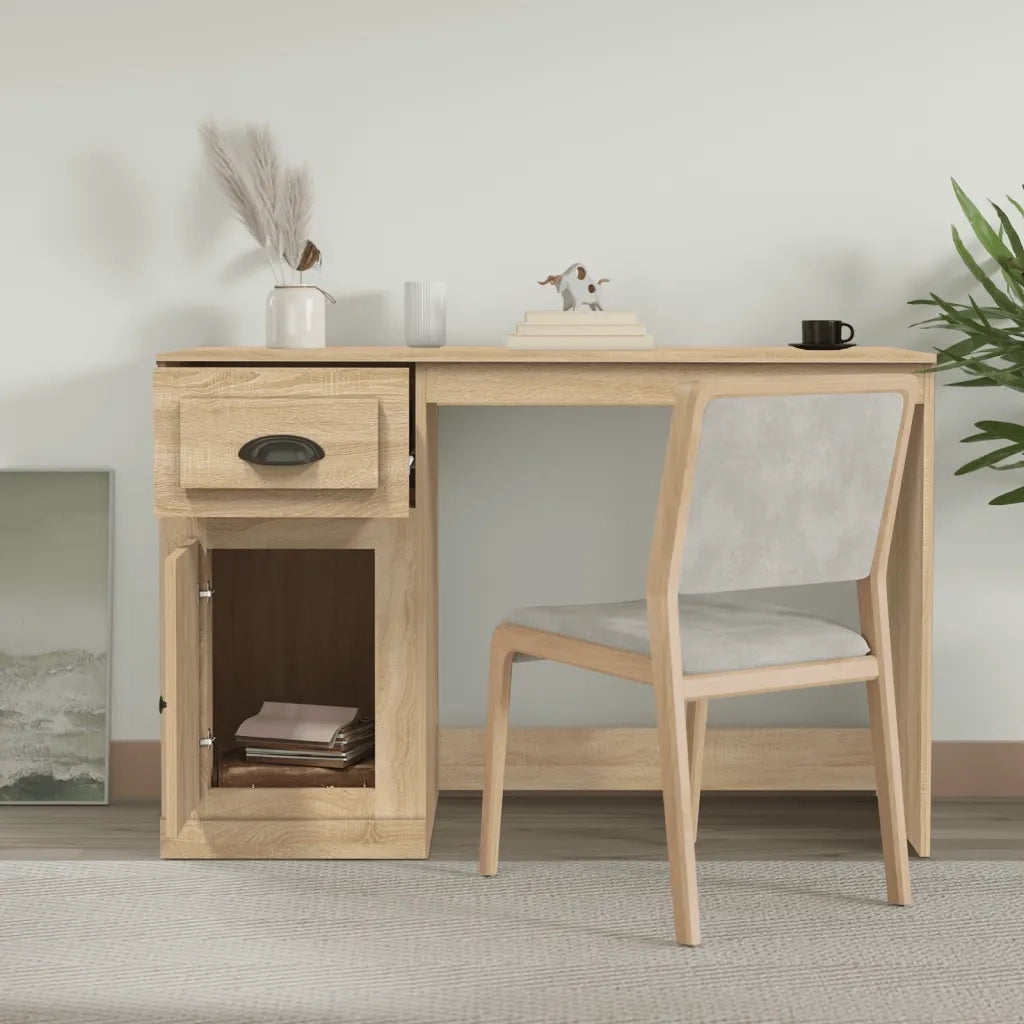 Scrivania | Tavolo da Ufficio Cassetto Rovere Sonoma 115x50x75 cm Legno Multistrato