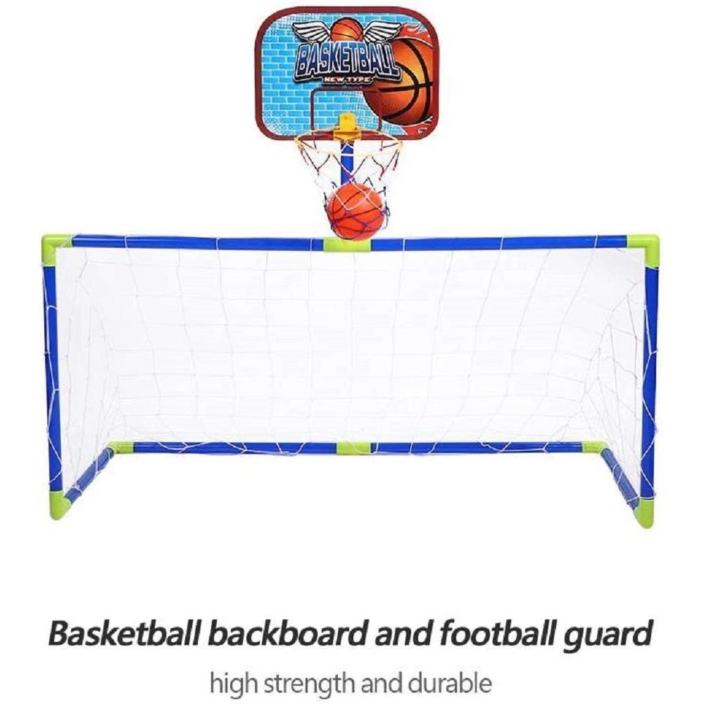 Trade Shop - Insieme Sport Di Pallacanestro Calcio Pieghevole Portatile Bambini Pompa Regalo -