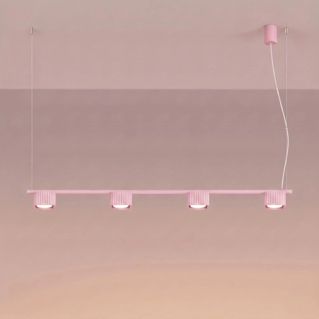 Lampadario RIFF 4 rosa Gx53