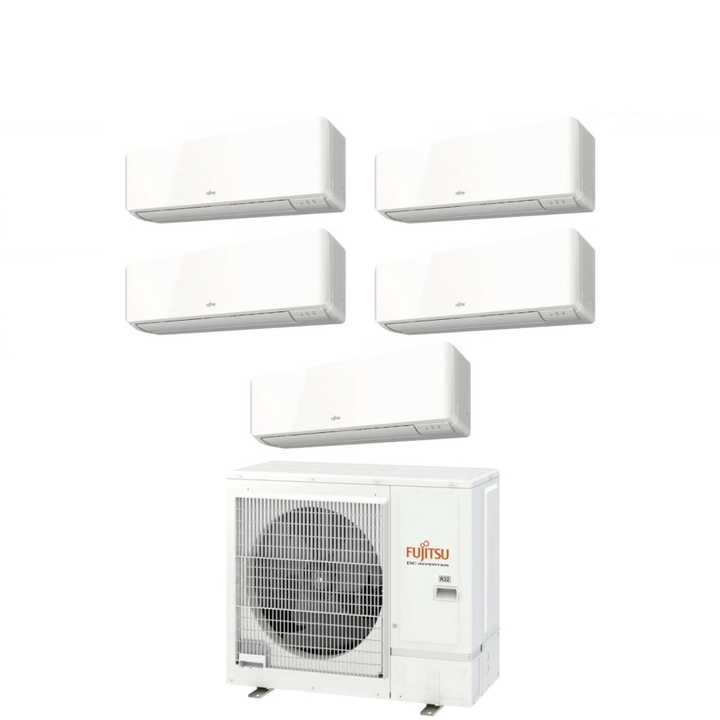 Climatizzatore Condizionatore Fujitsu Penta Split Inverter serie KM AIRSTAGE 9+9+12+12+12 con AOEG36KBTA5 R-32 Wi-Fi Integrato 9000+9000+12000+12000+12000