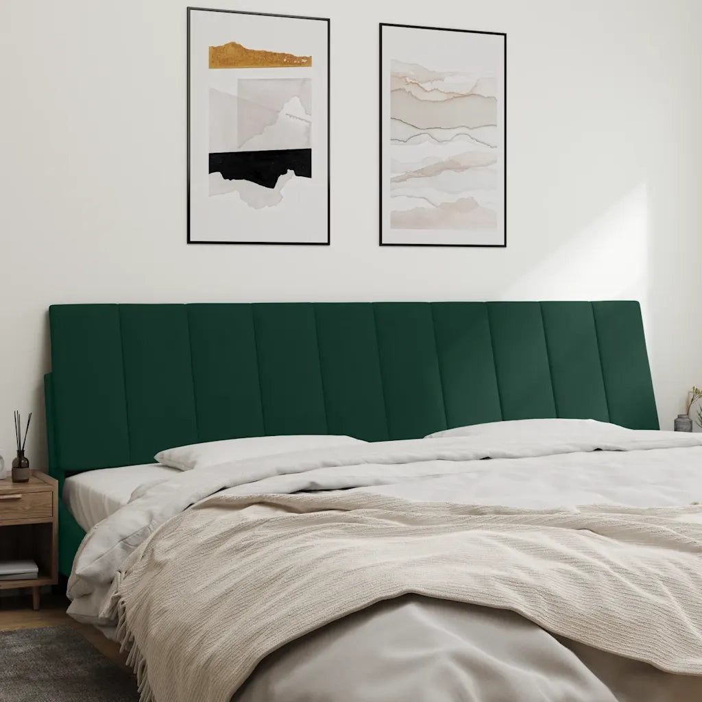 Cuscino Testiera Hanko Verde Scuro 200 cm in Velluto CFW3670367