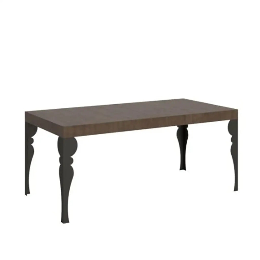 Tavolo allungabile 200/460x90 cm Paxon colore noce gambe antracite