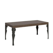 Tavolo allungabile 200/460x90 cm Paxon colore noce gambe antracite