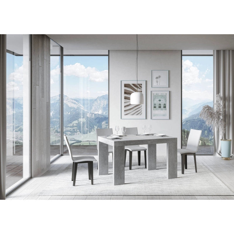 Tavolo allungabile 120/380x90 cm Roxell - Cemento