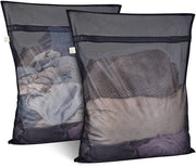 Set di due waschette per lavatrice grande 60x80cm waschetta per capi sporchi fatta a maglia fine XL con cerniera per deken di fleece coperte tende