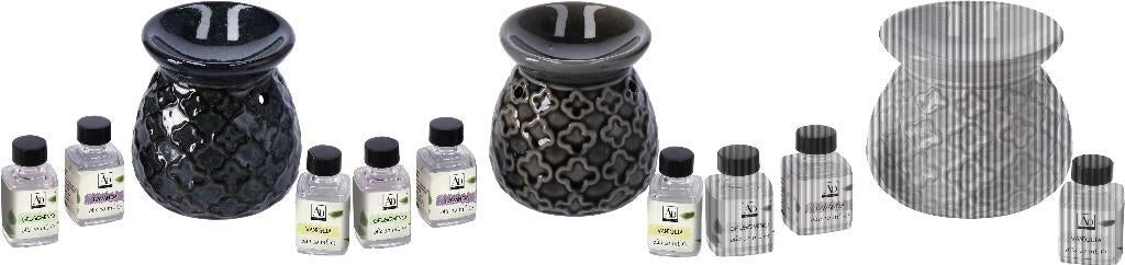 Set 1 Pezzo Bruciaessenze 3 Boccette Olio Profumato 10 ml 3 Colori