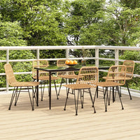 Set da Pranzo da Giardino 7 pz in Polyrattan cod mxl 35581