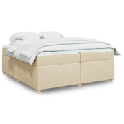 Giroletto a Molle con Materasso Crema 200x200 cm in Tessuto
