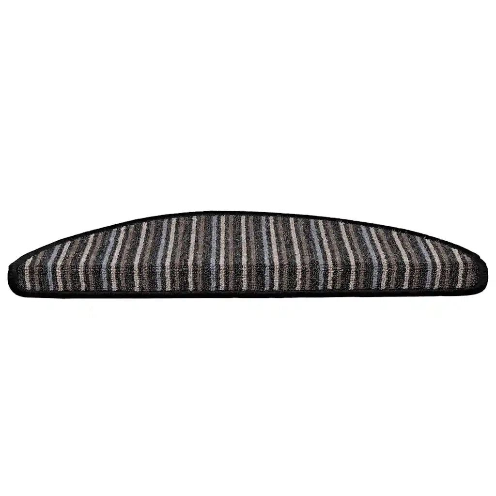 Tappetini per scale autoadesivi 15 pcs Antracite 56 x 17 x 3 cm