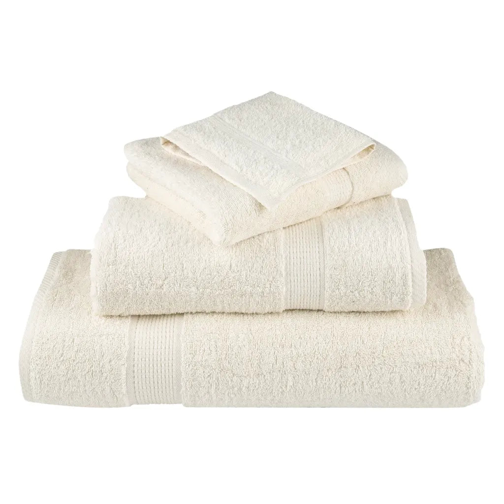 Asciugamani Premium SOLUND 4 pz Crema 100x200 cm 600 g/m² 137486