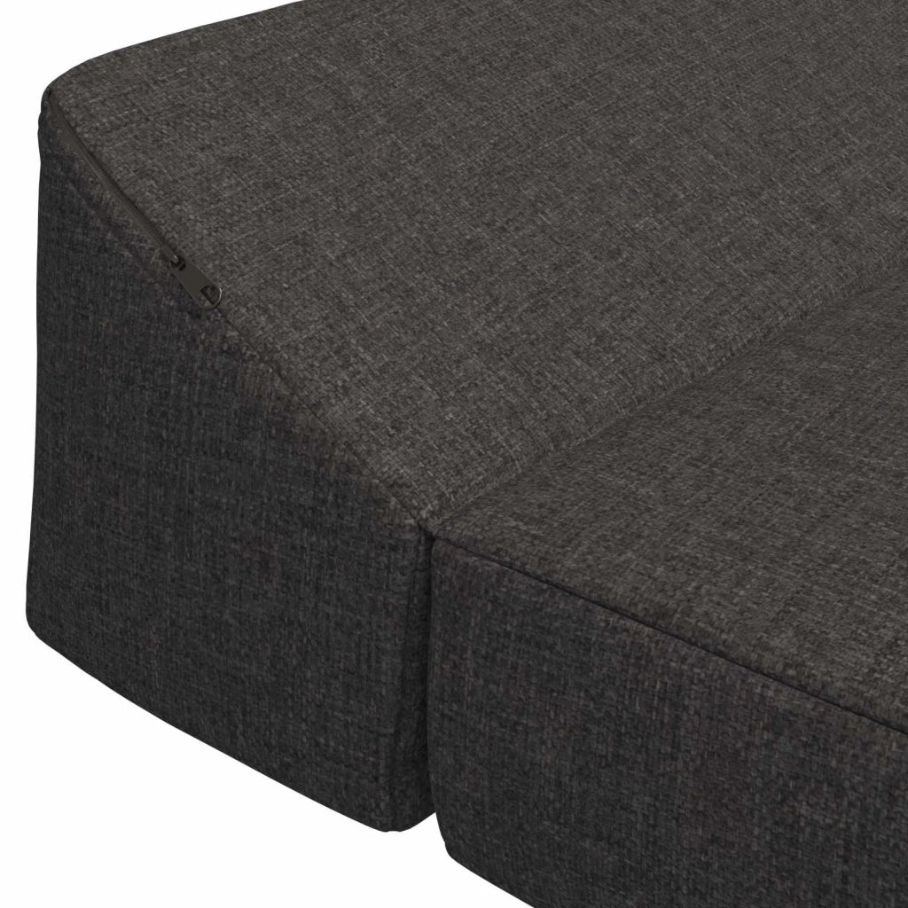 Divano Letto Pieghevole Grigio Scuro 120 x 60 x 49 cm Tessuto