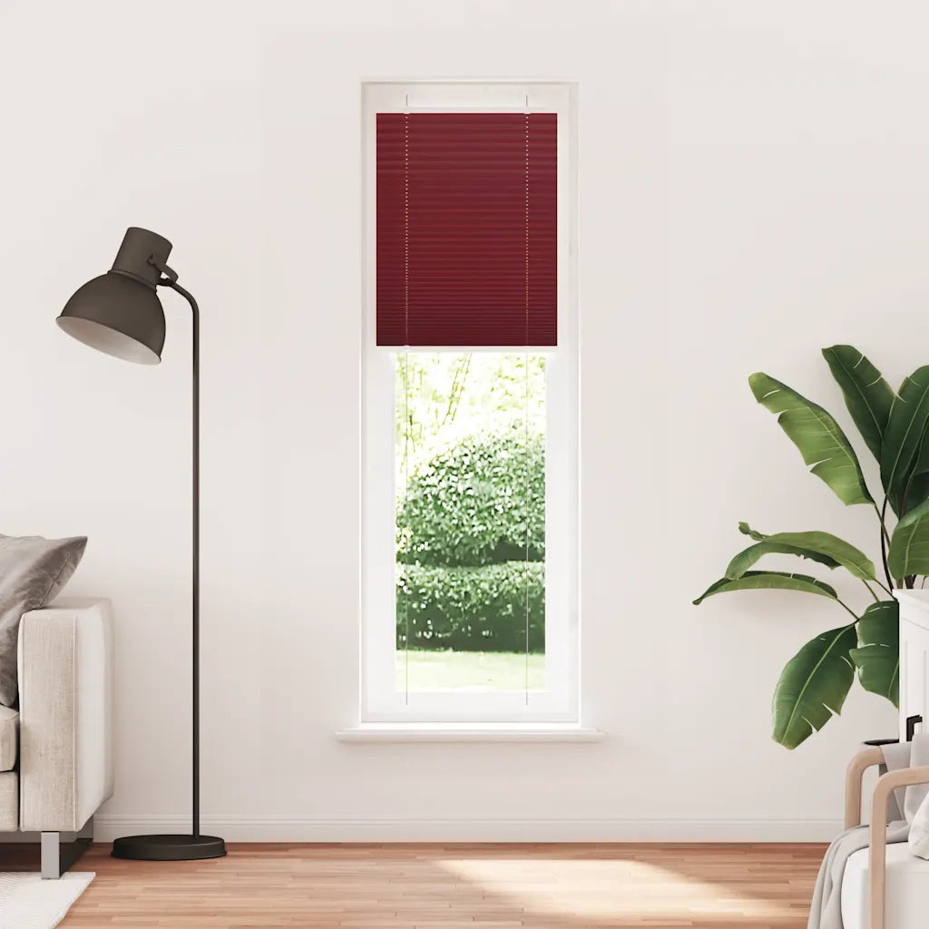 Tenda Plissettata Rosso Bordeaux 55x200 cm Larghezza Tessuto 4015253