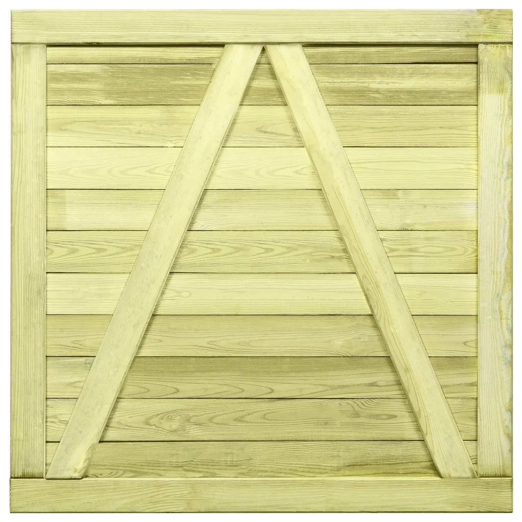 Cancello da Giardino-Porta da giardino in Legno di Pino Impregnato 100x100 cm