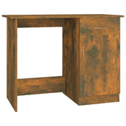 Scrivania da ufficio postazione di lavoro mobile per computer studio rovere affumicato 100 x 50 x 76 cm legno ingegnerizzato marrone 02_0023565