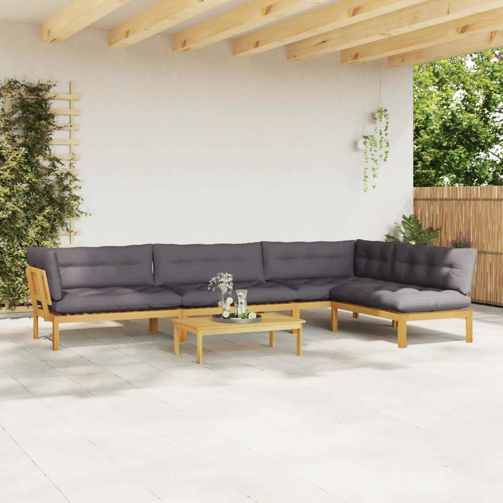 5 Pezzo Unità di divano pallet da giardino 3418297