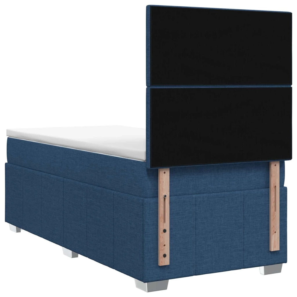 Letto box spring con materasso Blu 100 x 200 cm Tessuto 3454084