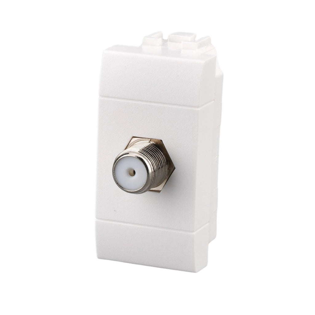 Presa TV SAT A Vite Satellitare Tipo F MBL Bianco 1M Compatibile Bticino Living Light BLB2252