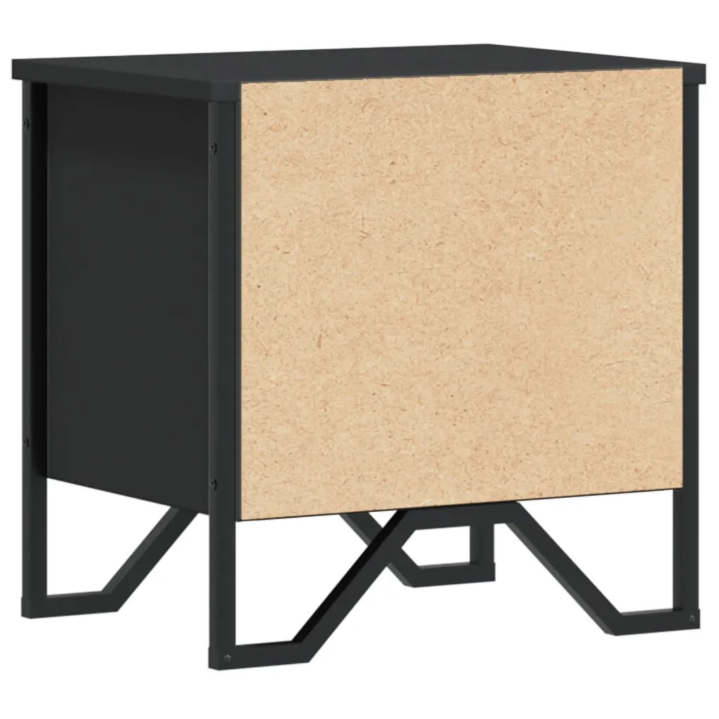 Comodino | Armadio da Notte | Mobiletto da notte Nero 40x30x40 cm in Legno Multistrato
