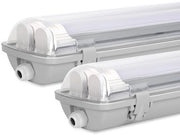 Doppio LED TL Striscia LED Acquaproof per Bucia LED T8, Striscia LED IP65, 150 cm, 2 x 24W, Bianco Neutro