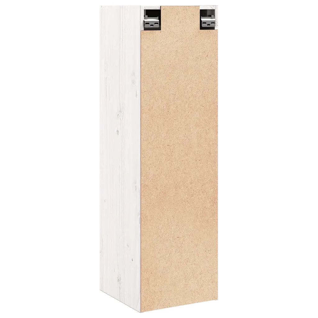 Pensili Bianchi 2 pz 30x30x100 cm in Legno Massello di Pino 813508