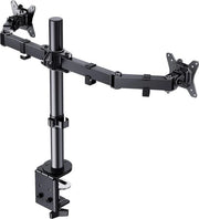 Stand per Doppio Monitor per Scherm da 13" a 32" con Struttura Solida Braccio Ergonomico per Monitor Regolabile in Altezza Angolo di Raccordo ±85° Girevole 180° Girevole 360° fino a 8 kg VESA 75/100 mm